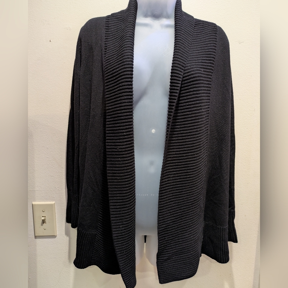 INC International Concepts Black Knit Cardigan Size M